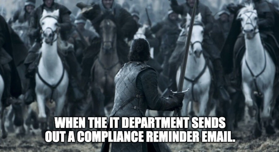 The compliance email and defensive correspondence